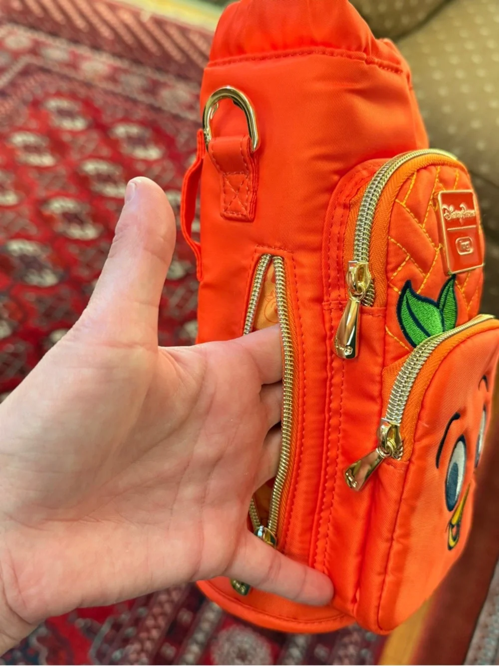 Disney Epcot Lug Orange Bird Crossbody Water Bottle Pouch - Picture 11 of 12